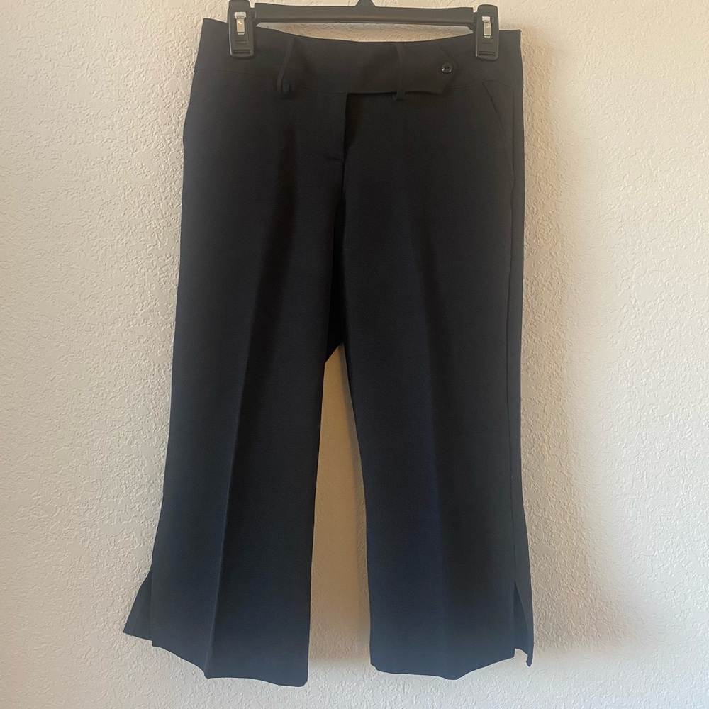 Jasmine Black Capri with Slit Design, Size 5